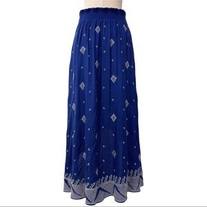 Anthropologie Floreat Baripada Blue Hi Skirt US 10